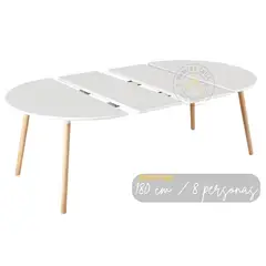 GENERICO - Mesa Extensible Blanca 100-180 CMExpandible