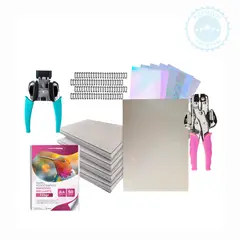 AMERICAN CRAFTS - Kit de insumos de encuadernación + crop a dile + insumos