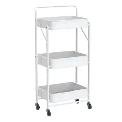 PROCHEF - Carro Multiuso Plegable Acero Blanco 45x30x88 cm