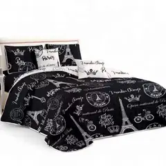 GENERICO - Juego De Sabanas + Cubrecama De 2 Plazas + 2 Fundas De Almohada Verano