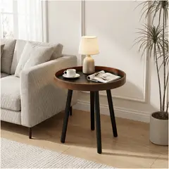 HOMER DESIGN - Mesa De Centro Lateral Living Vanguardia Metalico 40cm