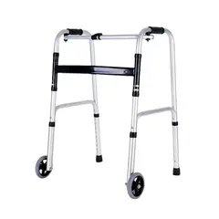 DETODOYMAS - Burrito Andador c2 ruedas Ortopedico Plegable - Plateado