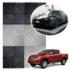 KUANGYE - Azulejos De Plástico Para Piso De Taller Cobertizo 40x40Cm