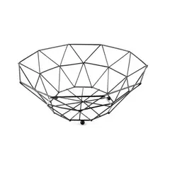 TOPSOC - Frutera Metalica Geometrica Negro 10x27cm