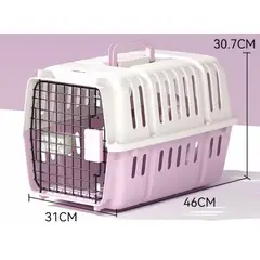 GENERICO - Jaula Para Transportar Mascotas Gatos o Perros Morado
