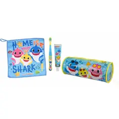 OEM - Set Pasta De Dientes Cepillo Toalla Estuche Baby Shark