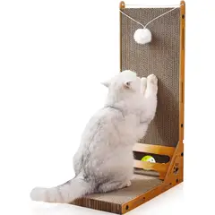 KUANGYE - Rascador Vertical L Cartón Para Mascota Gatos Antiestres