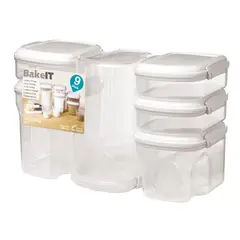 SISTEMA - Set Contenedores Herméticos Bake It 9 Piezas