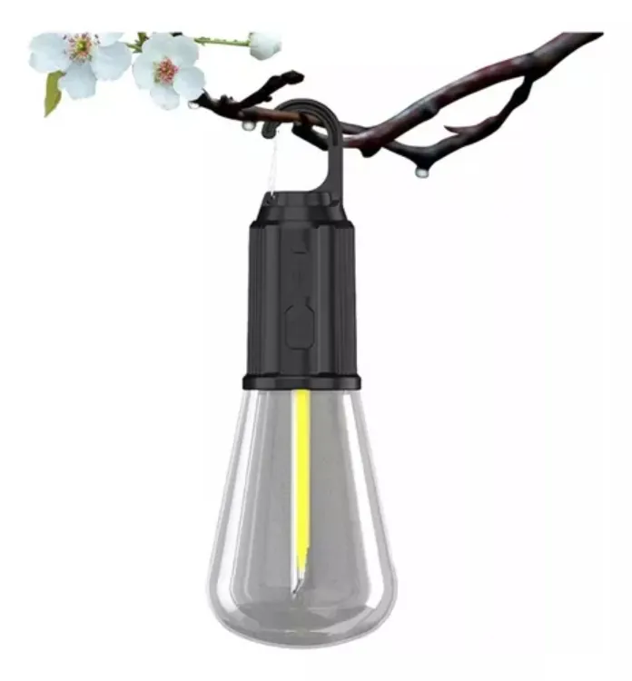 Ampolleta Led Recargable Tipo C Para Camping Luz Cálida