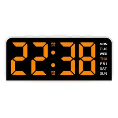 OEM - RELOJ DESPERTADOR CON CALENDARIO E ILUMINACION NARANJA