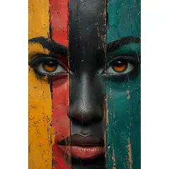 LOS REGALONES - Cuadro Canvas Imagen Rostro en lienzo 85x55 cm