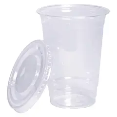 GENERICO - Vaso PP Transparente 10oz - 300ml con Tapa Plana 100un