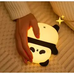 GENERICO - Lámpara Panda espanta cuco silicona usb touch espantacuco
