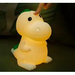 GENERICO - Lámpara Dinosaurio espanta cuco led niños touch silicona espantacuco