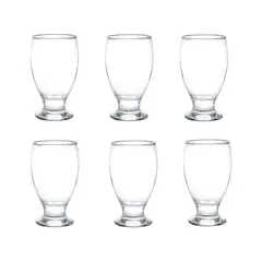 CRISTAR - Display 6 Copas Lexington 355mL Para Agua Bebida Cerveza