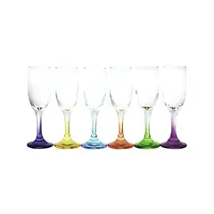 CRISTAR - Display 6 Copas Champagne 176mL Flute Versalles Pie