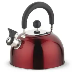 WENS - Tetera Sicilia 2500mL Acero Inoxidable 25S Cocina Rojo