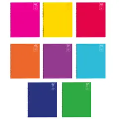 OEM - Pack de 8 cuaderno universitario tapa dura 7mm 100h