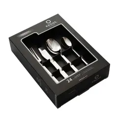 KRONS - Set Cubiertos 24 Piezas Camden Acero Inoxidable Cuchilleria