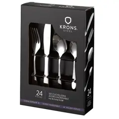 KRONS - Set Cubiertos 24 Pzs Vancouver Acero Inox Set Cuchilleria