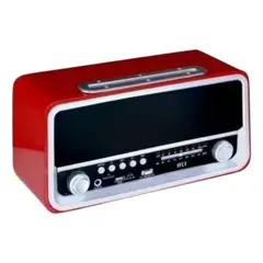 IRT - Parlante Retro 06 Vintage Recargable Bt Radio Aux Sd Red