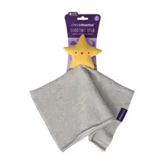 CLEVAMAMA - Mantita Algodón Orgánico con Estrella - GRIS