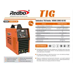 REDBO - Soldadora Tig Wsme-200d Acdc