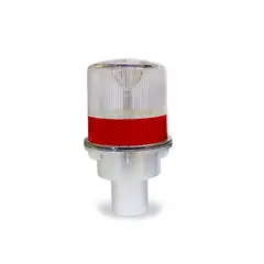 QRUBBER - Baliza destellante solar led color rojo