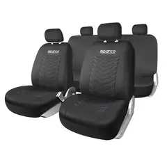 AIWA - Fundas Cubreasiento Sparco Universal Poliester Negro Gris