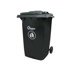 QRUBBER - Basurero Contenedor Basura 360 lts. gris
