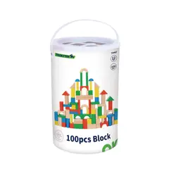 TOOKY TOY - Bloques de Madera 100 Piezas