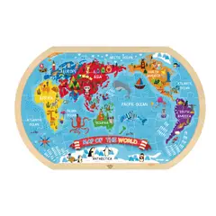TOOKY TOY - Puzzle Mapa del Mundo 37 Piezas