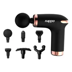 NAPPO - Pistola Masajeadora 6 Cabezales 2 Baterías Recargables