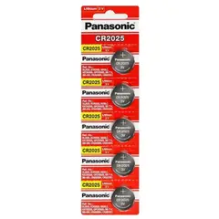 PANASONIC - Pack 5 Pilas Cr2025 - Batería Litio