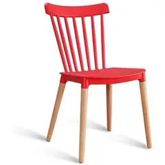HABITA2 CHILE - Silla de Comedor Windsor de Polipropileno Rojo