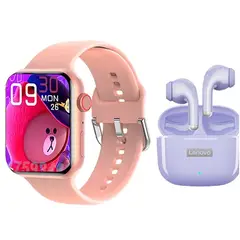 LENOVO - Audífonos LP40 Pro De Tws-Púrpura y Toumi Watch 2 Pro-Rosa_