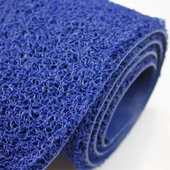 QRUBBER - Piso PVC limpiapiés premium 1.20mt x 12 mts Azul