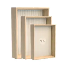 VGO - Marco madera con profundidad Natural 15x21 cm