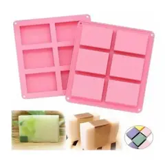 GENERICO - Molde De Silicona Para Jabon Rectangular 6 Divisiones.