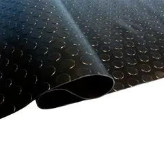 QRUBBER - Piso de Goma Antideslizante Estoperol Negro 1x20mts