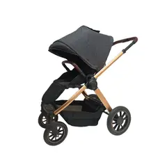 BABYMINE - Coche de bebé Asiento Reversible Gris Gold