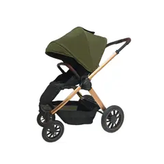 BABYMINE - Coche de bebé Asiento Reversible Verde Gold