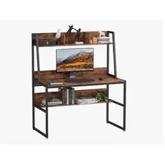 GENERICO - Escritorio Industrial Con Repisa Madera 120x48x139cm