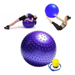GENERICO - Pelota Balon Pilates Erizo 65cm Yoga + Bombin