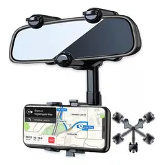 MOVI - Porta Celular para Espejo Retrovisor Soporte Giratorio 360°