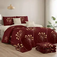 GENERICO - Cubrecama + Juego De Sabanas King Verano + Fundas Almohada - Multicolor - King_.