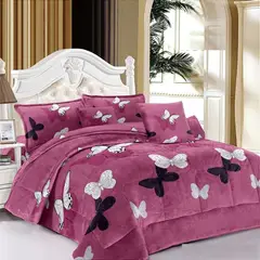 GENERICO - Plumon MARIPOSAS1.5 plaza plush con chiporro TF YH55