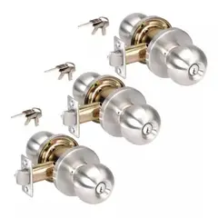 GENERICO - 3 Chapas Dormitorio Chapa Cerradura Para Dormitorio C/llaves