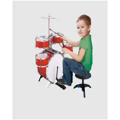 GENERICO - Batería Musical De Juguete 6 piezas 82cm Rojo
