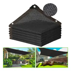 GENERICO - 3x4m 95% Paño De Sombra Negro Para Jardín Sombreado Anticon